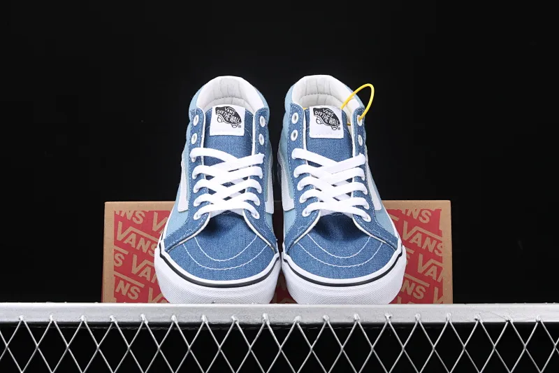 All categories Vans Vans series Vans Mid Vans China Vans Sk8-Mid classic denim blue mid-top casual sneakers VN0A3MV8Q69